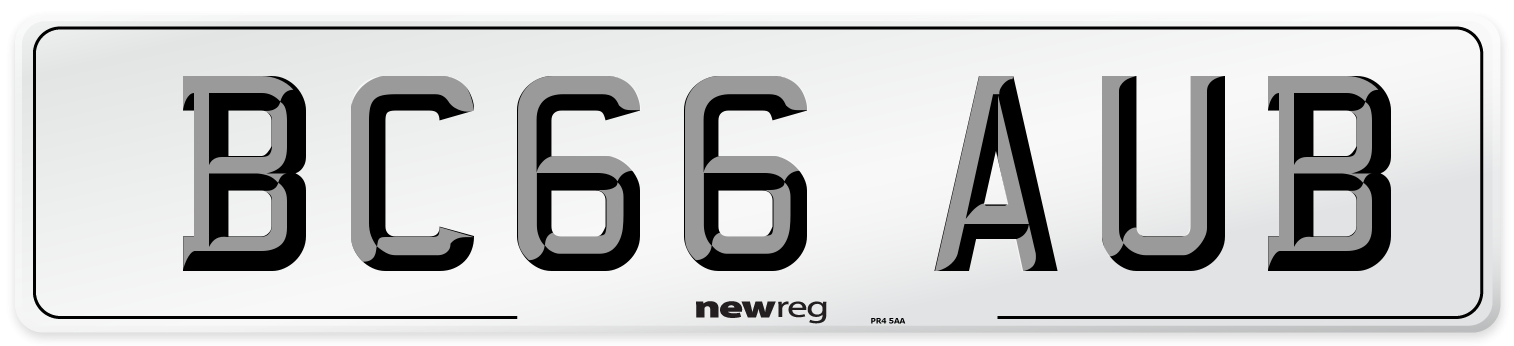 BC66 AUB Number Plate from New Reg